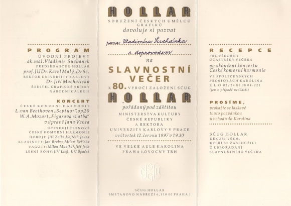 Slavnostní večer k 80. výročí založení SČUG Hollar