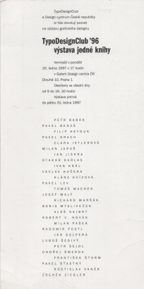 TypoDesignClub 96: Výstava jedné knihy