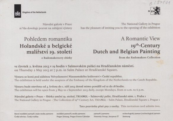 Pohledem romantika: Holandské a belgické malířství 19. století z Rademakersovy sbírky / A Romantic View: 19th-Century Dutch and Belgian Painting from the Rademakers Collection