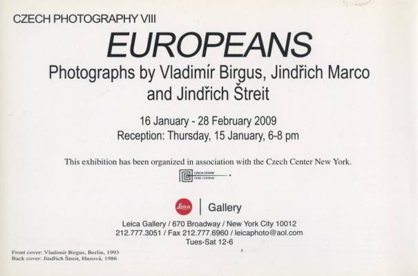 Europeans: Czech Photography VIII