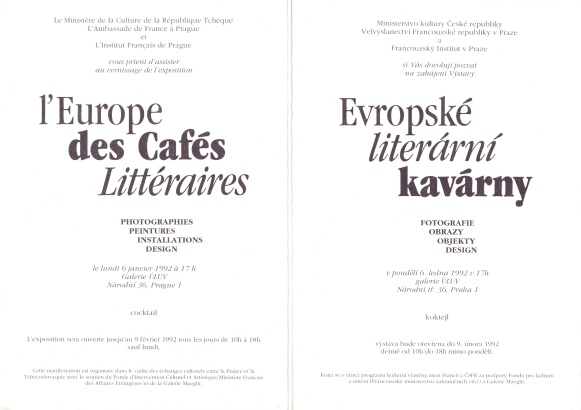 Evropské literární kavárny / L’Europe des Cafés Littéraires