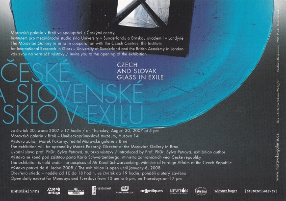 České a slovenské sklo v exilu / Czech and Slovak Glass in Exile
