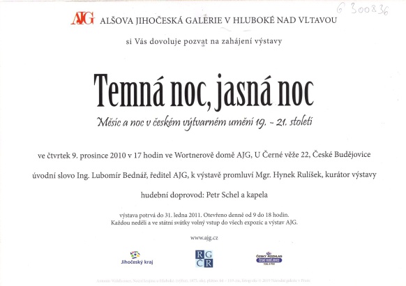 Temná noc, jasná noc: Měsíc a noc v českém výtvarném umění 19. a 21. století