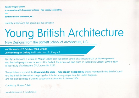 Mladá britská architektura: Nové projekty z Bartlett School of Architecture / Young British Architecture: New Designs from the Barlett School of Architecture