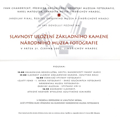 Slavnost uložení základního kamene Národního muzea fotografie