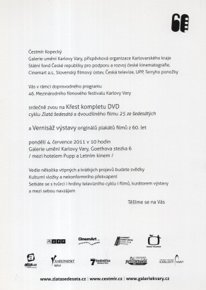 Výstava originálů plakátů filmů z 60. let